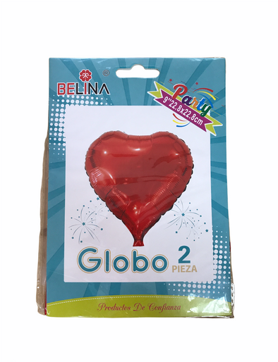 Globo corazón rojo