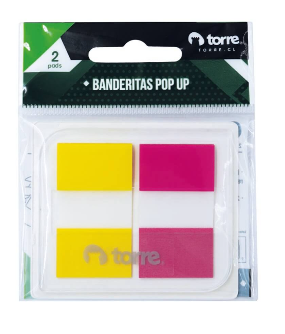 Banderitas destacadoras pop up 2 colores