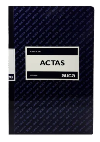 Libro actas cuadriculado 100 hjs