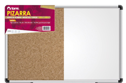 Pizarra magnética/corcho 60 x 40 cm
