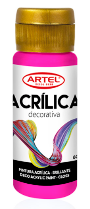 Pintura acrílica neón rosado