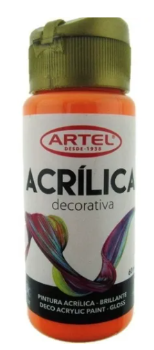 Pintura acrílica neón naranja